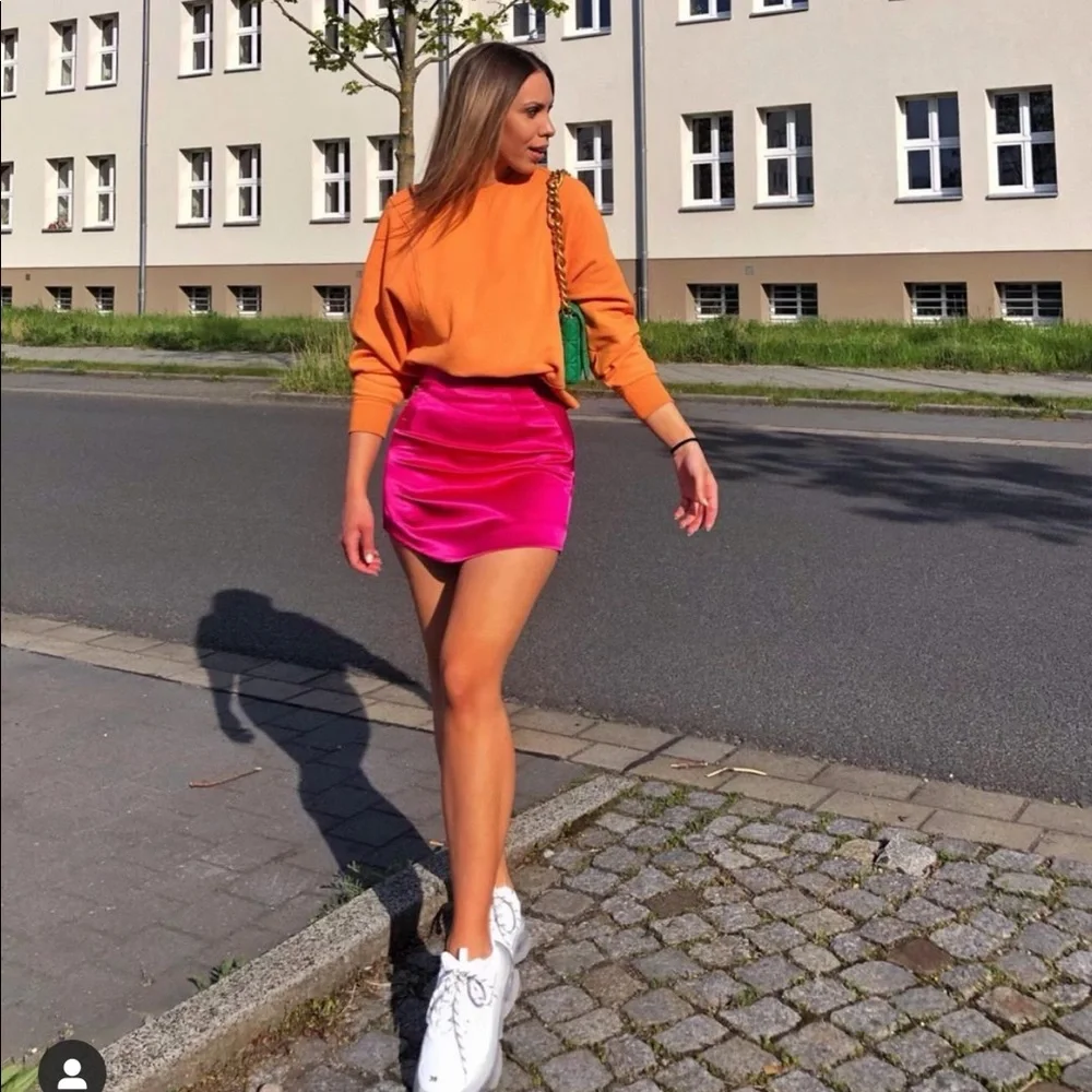 Zara satin effect skirt - Picture 9 of 16